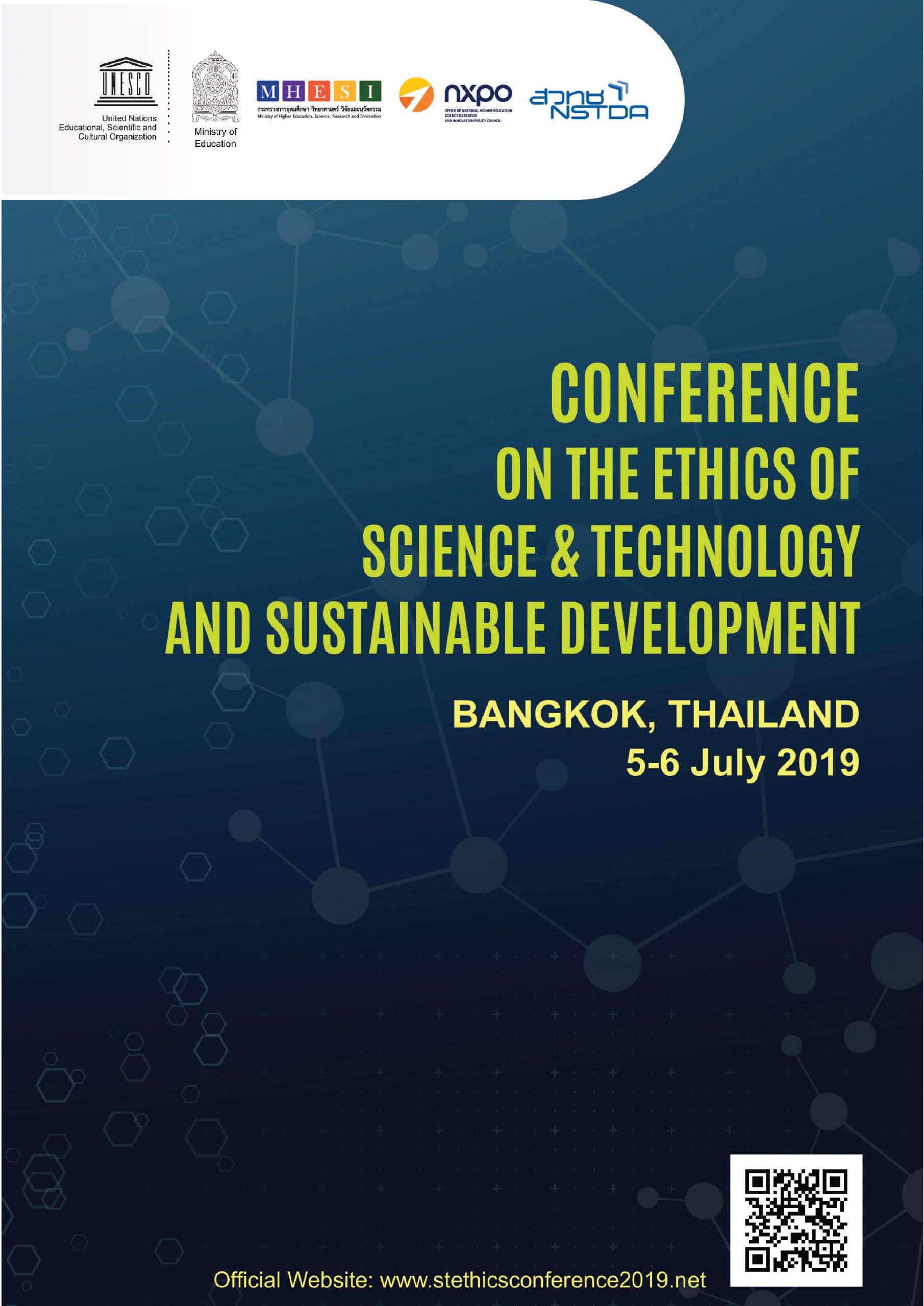 CONFERENCE ON THE ETHICS OF SCIENCE & TECHNOLOGY  AND SUSTAINABLE DEVELOPMENT