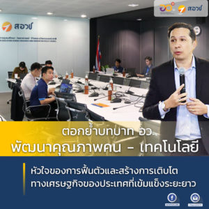 ตอกย้ำบทบาท อว. พัฒนาคุณภาพคน – เทคโนโลยี หัวใจของการฟื้นตัวและสร้างการเติบโตทางเศรษฐกิจของประเทศที่เข้มแข็งระยะยาว