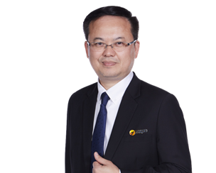 A person wearing a suit and tie Description automatically generated