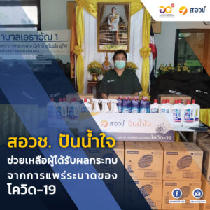 สอวช. ปันน้ำใจ ช่วยเหลือผู้ได้รับผลกระทบจากการแพร่ระบาดของโควิด-19