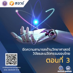 ขีดความสามารถด้านวิทยาศาสตร์ วิจัยและนวัตกรรมของไทย ตอนที่ 3