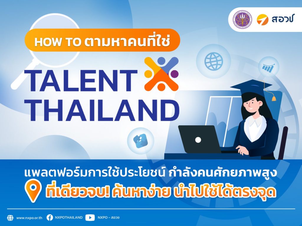 HOW TO ตามหาคนที่ใช่ ‘Talent Thailand’ แพลตฟอร์มการใช้ประโยชน์ กำลังคนศักยภาพสูง ที่เดียวจบ! ค้นหาง่าย นำไปใช้ได้ตรงจุด