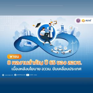 พาชม 8 ผลงานสำคัญ ภายใต้ 5 ภารกิจ ในปี 65 จาก สอวช. เบื้องหลังนโยบายด้านการอุดมศึกษา วิทยาศาสตร์ วิจัยและนวัตกรรม (อววน.) ขับเคลื่อนประเทศ