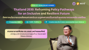 ทิศทางนโยบายด้านสังคมศาสตร์และมนุษยศาสตร์ในการกำหนดอนาคตประเทศไทย [Policy Dialogue Series #1]